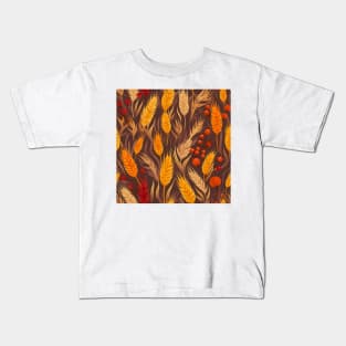 Autumn Harvest Pattern 8 Kids T-Shirt